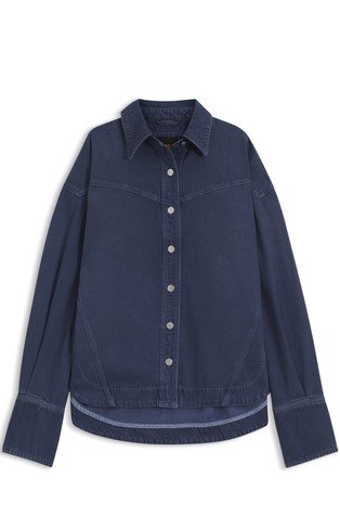 Oversized fit košulja-jakna od denima