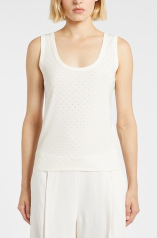 Jersey majica bez rukava s ukrasnim kamenčićima