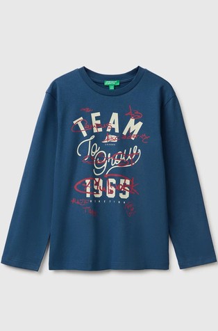 Long-sleeved cotton T-shirt with print