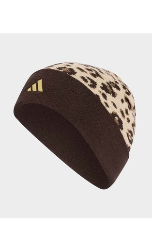 Pletena kapa s leopard uzorkom