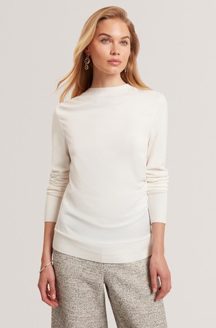 Pletena majica sa satenskim prednjim dijelom