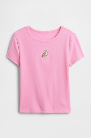 Kids Ribbed Crewneck T-Shirt