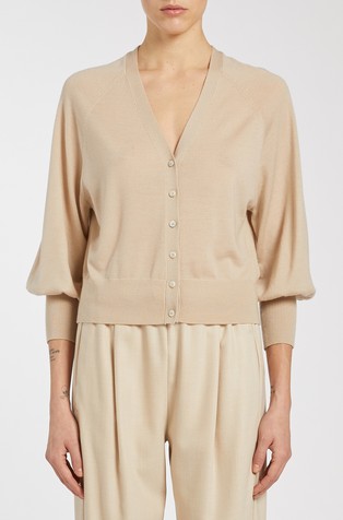 Monochrome vuneni kardigan s 3/4 rukavima