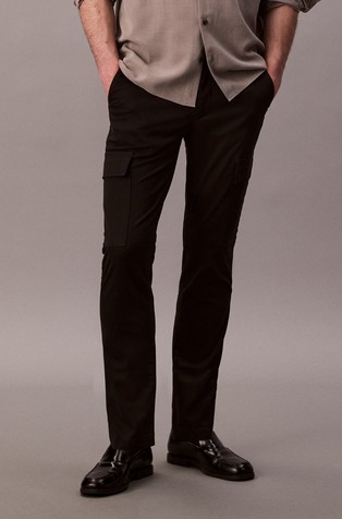 Slim fit rastezljive pamučne cargo hlače