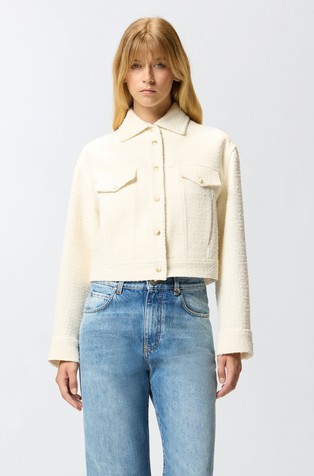 Buklé jakna od mješavine pamuka i vune