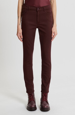 Monochrome rastezljive jeans hlače od mješavine s liocelom