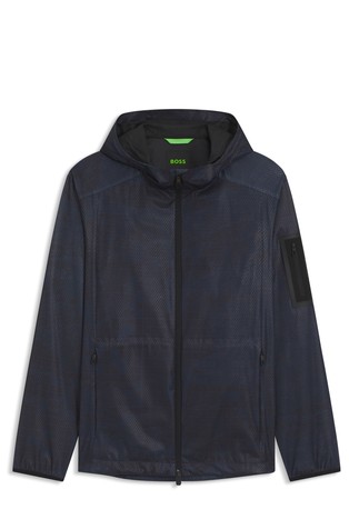 Active jakna s kapuljačom i uzorkom