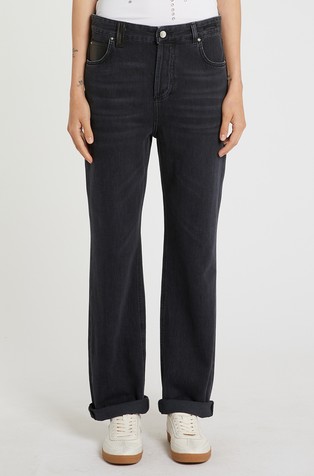 Monochrome denim tomboy jeans