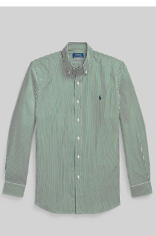Custom fit prugasta košulja od popelina