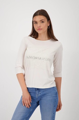 Majica od mješavine pamuka s umetkom od čipke