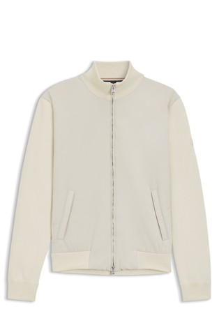 Jakna od kombinacije materijala s dvostrukim monogramom B