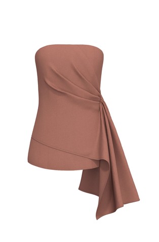 Asymmetrical corset top