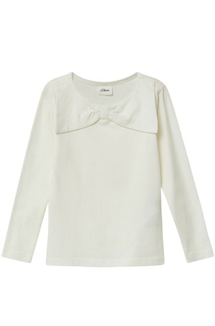 Majica dugih rukava s ukrasnom mašnom uz ovratnik