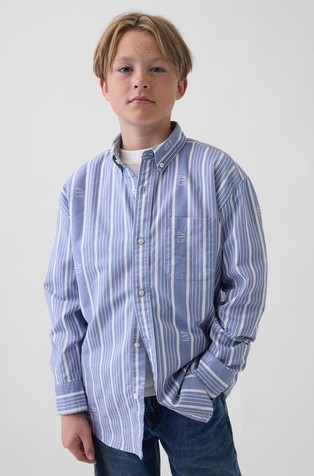 Relaxed fit prugasta košulja za dječake