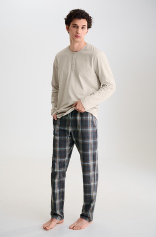 Ovid pidžama dugih rukava od rastezljivog pamuka