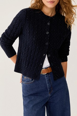 Kardigan s ukrasnim kamenčićima