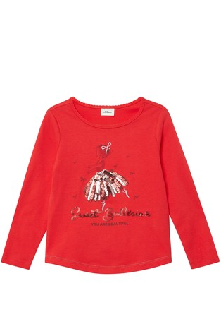 Pamučna majica dugih rukava sa šljokicama