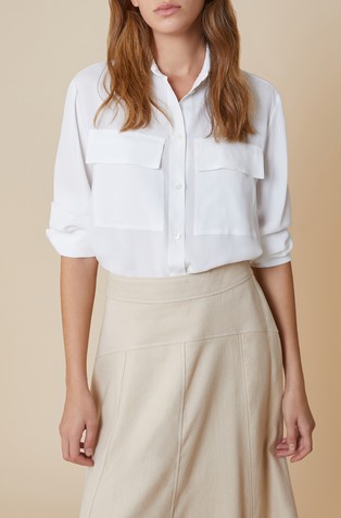 Košulja od crepe de chine mješavine sa svilom