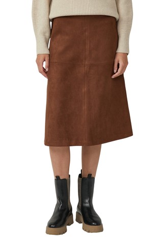 Skirt in suede look