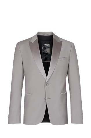 Skinny fit tuxedo jacket with satin lapel
