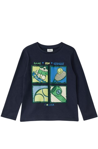 Long-sleeved shirt with front print