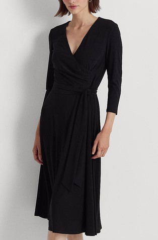 Jersey haljina s prividnim preklopom