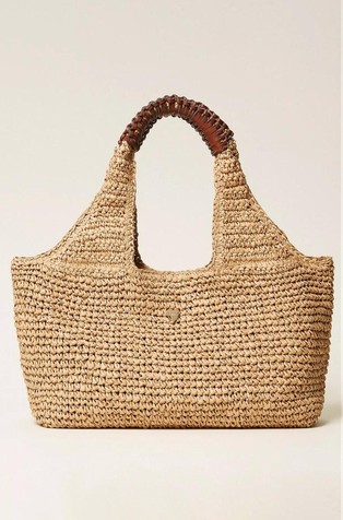 Raffia hobo bag