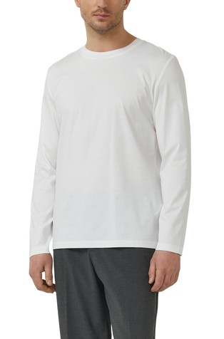 Long-sleeved shirt made from fine jersey