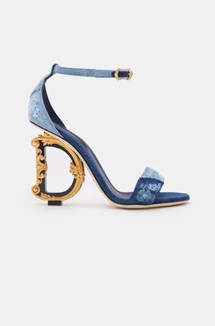 Sandale od denima s baroknom DG petom