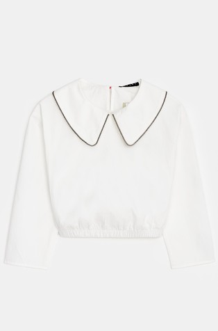 Pamučna bluza s ukrasnim kamenčićima