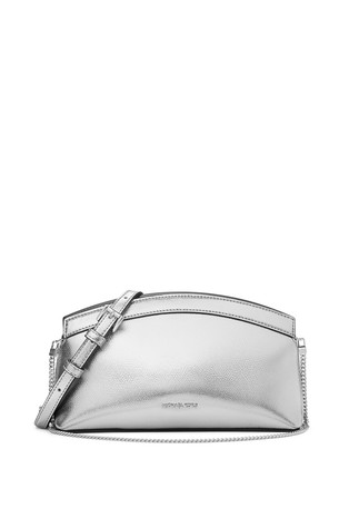 Athena Small Metallic Leather Convertible Clutch