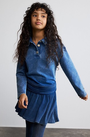 Long sleeved polo dress