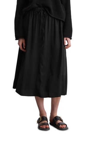 Flared viscose skirt