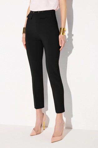Trousers in double layer stretch crêpe