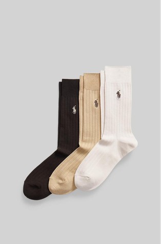 Ribbed Cotton-blend Trouser Sock 3-pack