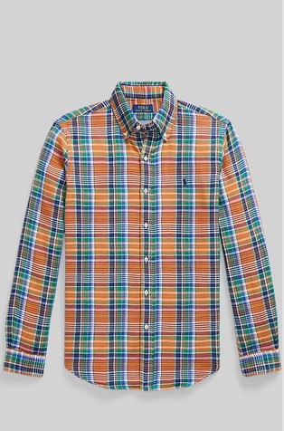 Custom fit karirana pamučna košulja