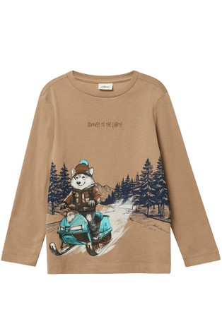 Pamučna majica dugih rukava s otiskom