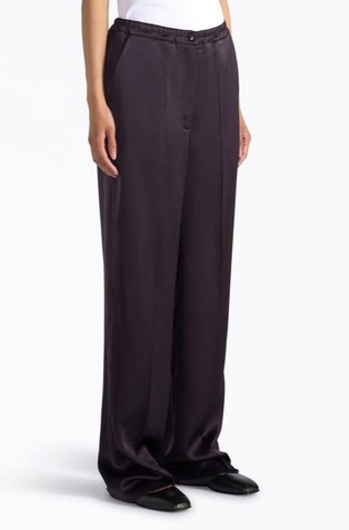 Relaxed fit satin trousers