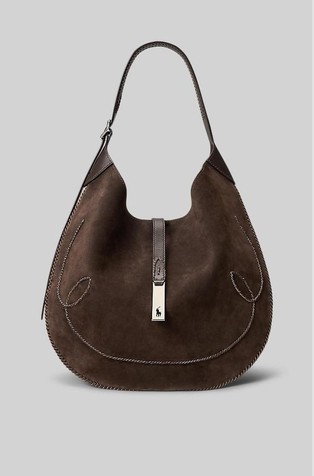 Polo ID Suede Large Shoulder Bag