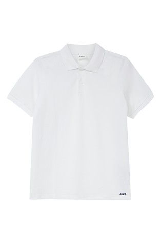 Piqué polo shirt with logo embroidery