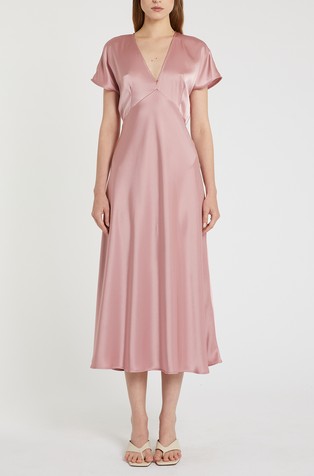 Satin midi dress