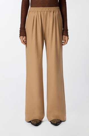 Melirane široke hlače od mješavine s vunom