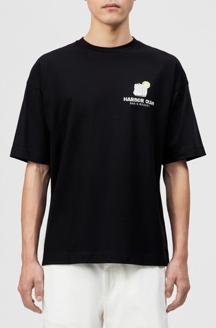 Pure cotton relaxed-fit front and back printed T-shirt