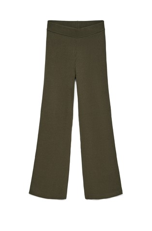 VMGOLD Ribbed knit trousers with lurex
