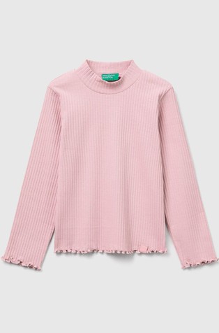 Slim fit pamučna majica dugih rukava