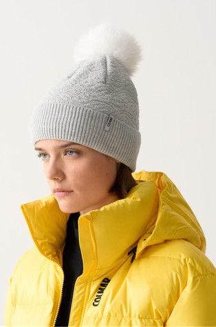 Pletena kapa od mješavine vune s pomponom