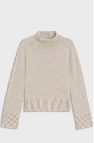 Relaxed fit pleten pulover od kašmira