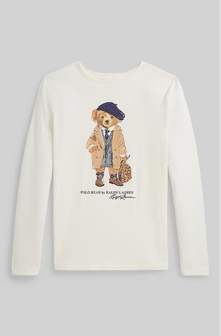 Polo Bear majica dugih rukava od pamučnog jerseya