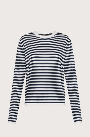 Stiped T-shirt in lyocell and silk blend