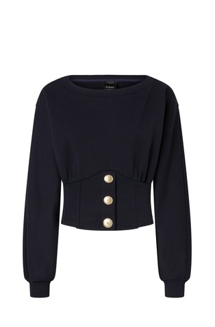 Pulover s detaljem korzeta i ukrasnim gumbima